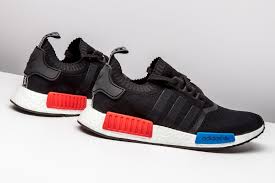 Adidas Running Shoes Black And Blue Adidas Nmd R1 Pk Og Black Red Blue S79168 In 2020 Adidas Nmd Adidas Nmd Shoes