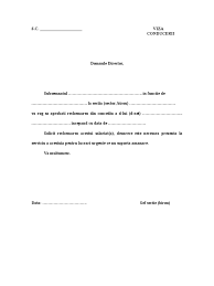 Cerere De Rechemare Din Concediu