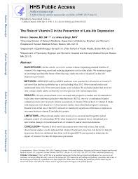 It is needed for strong bones, muscles and overall health. Pdf The Role Of Vitamin D In The Prevention Of Late Life Depression