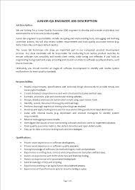 Junior Qa Engineer Job Description