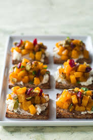 Butternut Squash And Goat Cheese Tartines Giadzy Recipe Butternut Squash Appetizer Thanksgiving Appetizer Recipes Recipes