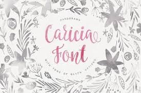 Nightingale script font subfamily identification: Caricia Handdrawn Font From Fontbundles Net Fabrica