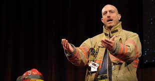 The marketing exec and volunteer firefighter will be joining his billionaire brother in a brief spaceflight with blue origin. Mark Bezos A Life Lesson From A Volunteer Firefighter Ted Talk
