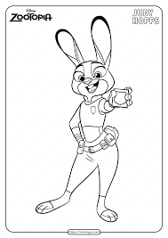 Did you know that today (2/2/2016) was tsum tsum tuesday at the disney store and they were zootopia ones! Printable Disney Zootopia Judy Hopps Coloring Page