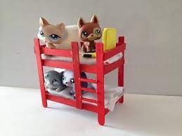 How To Make A Lps Bunk Bed Lps Accessories Lps Crafts Lps Diy Accessories Lps Pets