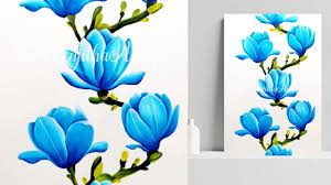 2,000+ vectors, stock photos & psd files. Acrylic Painting On Canvas For Beginners Blue Magnolia Painting Flower Painting Art Youtube