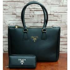Prada Deri Canta Siyah Cuzdan Siyah Deri Canta Canta Prada