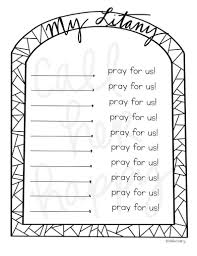 All Saints Day Litany Coloring Page Sheet Liturgical Year Etsy In 2020 Coloring Pages All Saints Day Saints Days