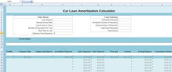 Car Loan Amortization Calculator Excel Exceltemple Car Loans Amortization Schedule Mortgage Amortization Calculator