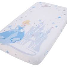Disney Princess Cinderella Light Blue And White Photo Op Fitted Crib Sheet Target