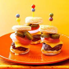 Mini Burgers With The Works Recipe Mini Burgers Recipes Food