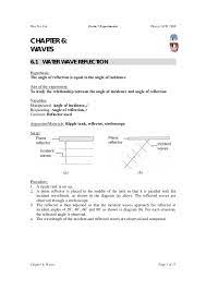 Hoo Sze Yen Form 5 Experiments Physics Spm 2008 Chapter 6 Waves Page 1 Of 27 Chapter 6 Waves 6 1 Water Wave Refle Physics Experiments Physics Experiments