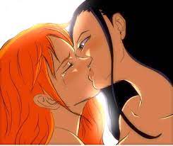 Nami and robin kiss