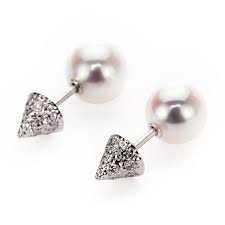 refined rebellion signature pave white earrings リファインド リベリオン シグネチャー パヴェ ホワイト ピアス ピアス tasaki online shop ピアス ジュエリー アクセサリー