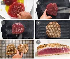 You can either sear them on your grill or in your pan. Tuna Steak Recipetin Eats