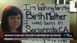 Adoptee hopes to find birth mother through Facebook