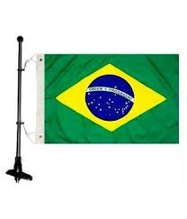 O amarelo recorda o período a confecção da bandeira do brasil obedece regras, principalmente com respeito ao tamanho e posicionamento do losango, círculo, faixa branca e as. Mastro De Popa Porta Bandeira Do Brasil Cor Preta Nautica 50 Cm