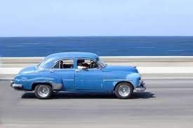 Panned Shot Of Old Blue American Car To Capture Sense Of Movement Photographic Print Lee Frost Art Com Panning Shot Classic Cars Photographic Print