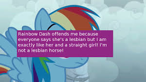 255501 - safe, screencap, character:rainbow dash, meta, offensive ponies,  text - Manebooru