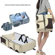 All In One Mummy Travel Baby Diaper Bag Baby In 2020 Baby Travel Bed Baby Diapers Traveling With Baby