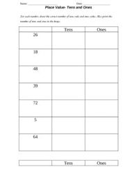 Free Place Value Picture Form To The Hundreds Tens And Ones Place Values Math Skills Practice