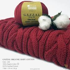 Gazzal baby wool 550 тг. Yarn Gazzal Organic Baby Cotton Pleta Bg