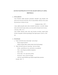 Asuhan Keperawatan Pada Klien Dengan Asma Bronkial