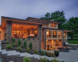Walkout Basement Design Ideas Pictures Remodel And Decor Basement House Plans Dream House Exterior Modern Lake House