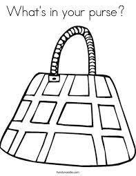 Coloring page, drawing, picture, school, education, primary school, educational image: Purse With Checkered Pattern Coloring Page Pattern Coloring Pages Purses Whats In Your Purse