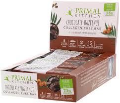 These paleo protein bars come in familiar flavors like peanut butter, and exotic ones like coconut lime. Primal Kitchen Collagen Fuel Bar Chocolate Hazelnut 12 Bars 1 7 Oz 48 G Each Iherb
