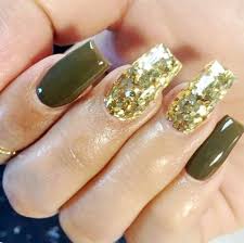 Sharper than ovals but less dangerous than stilettos. 67 Best Olive Green Nails Nail Art Designs