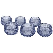 Transparent, round glass candle plate tops and bases match in size and color, forming clean symmetry. Koyal Wholesale 2 Tall Navy Blue Modern Hobnail Glass Candle Holders Set Of 6 Votives Bulk Tealight Holders Buy Online In Bermuda At Bermuda Desertcart Com Productid 211027507