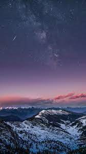 Mountain In The Starry Night Starry Night Wallpaper Landscape Wallpaper Nature Wallpaper
