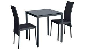 Buy hudson solid wood dining table and 2 benches pine at argos via pinterest.co.uk. Buy Argos Home Lido Glass Dining Table 2 Black Chairs Space Saving Dining Sets Argos