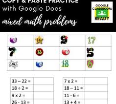 This Is A Fun One Page Activity Designed To Combine Math Skills With Copying And Pasting Skills Includes Addition Subtracti Math Subtraction Math Subtraction