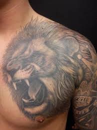 Lion Head Tattoo Design On Shoulder Iron Lion Tattoo Lion Tattoo Designs Look My Tattoo Lion Head Tattoos Lion Tattoo Girls Lion Chest Tattoo