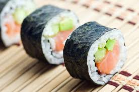 Impressive Homemade Sushi Recipe Hand Rolled Salmon Avocado And Cucumber Sushi Homemade Sushi Sushi Recipes Sushi Roll Recipes