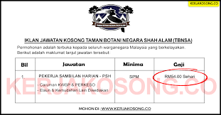 Maybe you would like to learn more about one of these? Jawatan Kosong Taman Botani Negara Tbnsa