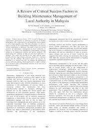 Building maintenance management in malaysia. 2