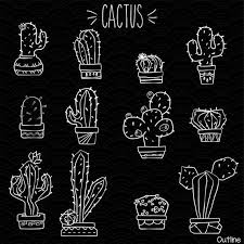 Also, tips on how to plant cactus without getting poked. White Cactus Clip Art Hand Drawn Succulent Silhouette Vector Etsy How To Draw Hands Clip Art Outline Drawings