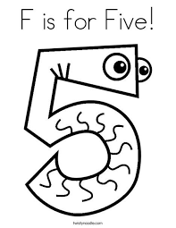 Free printable number coloring pages. F Is For Five Coloring Page Abc Coloring Pages Toy Story Coloring Pages Coloring Pages