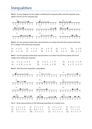 On these printable worksheets, students will evaluate basic algebraic expressions with variables. Maths Ks3 Inequalities On A Number Line Worksheet Teaching Resources