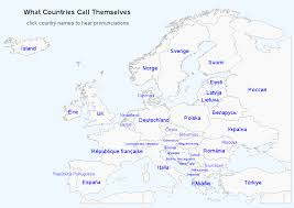 Our work in european countries. The Real Country Names In Europe Graphically Speaking