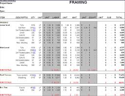 Quantity Take Off Sheets Carpentry Construction Estimator Wood Floor Finishes