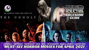 After last year's release schedule was emptied of cinema releases, 2021's upcoming horror movies are a bumper crop. Top 8 Must See Horror Movies For April 2021 Gruesome Guide Gruesome Magazine