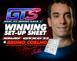 Check out Bruno Coelho GTX8'22 winning set-up sheet from GT Series Race 1,  Italy . You can also find Bruno's GTX8'22 winning set-tup sheet at  https://bit.ly/3gwxEMu . You can check all team