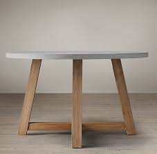 Salvaged Wood Weathered Concrete Beam Round Dining Table Round Concrete Dining Table Round Dining Table Round Dining