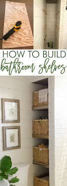 How To Build Bathroom Shelves Next To Shower In 2020 Diy Bathroom Storage Diy Home Decor Projects Diy Bathroom