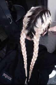 Black And White Braids Black And White Blonde Boho Braids Brunette Goals Grunge Hair Hippie Hipster Outfit Style Tumblr Vint Hair Styles Long Hair Styles Cool Hairstyles