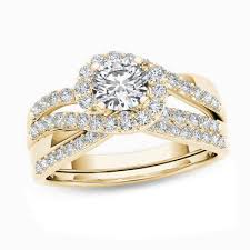 Glass bathroom basin zales engagement. 1 Ct T W Diamond Swirl Bypass Bridal Set In 14k Gold Zales